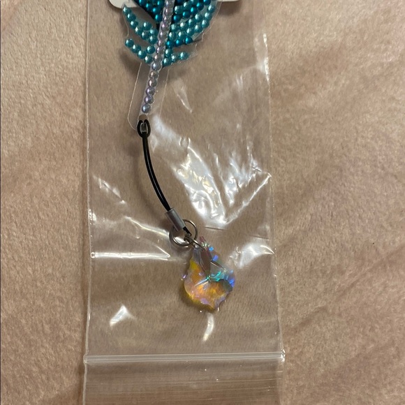 Handmade Dimond Peacock Feather Bookmark - Picture 2 of 12